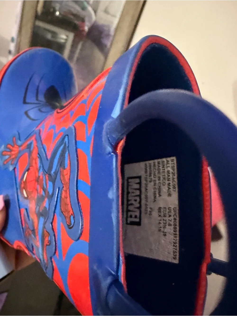 Marvel Kids Spider-Man Blue and Red Rain Boots